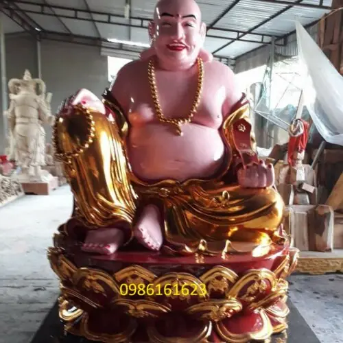 Tượng Di Lặc Bằng Gỗ – Biểu Tượng Của Hạnh Phúc, An Lạc Và Thịnh Vượng 9 Tượng phật Di Lặc Sơn Son Thếp Vàng