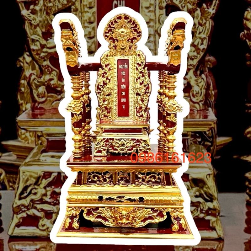 Ngai Thờ Gia Tiên Gỗ Đẹp – Chạm Thủ Công Tại Xưởng Sơn Đồng 4 Ngai thờ gia tiên bằng gỗ chạm thủ công tại Sơn Đồng