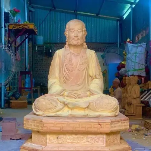 Tượng Tổ Tây bằng gỗ – Hình tượng Tổ Bồ Đề Đạt Ma trong văn hóa thờ Phật Việt Nam 16 tượng tổ tây bằng gỗ mít