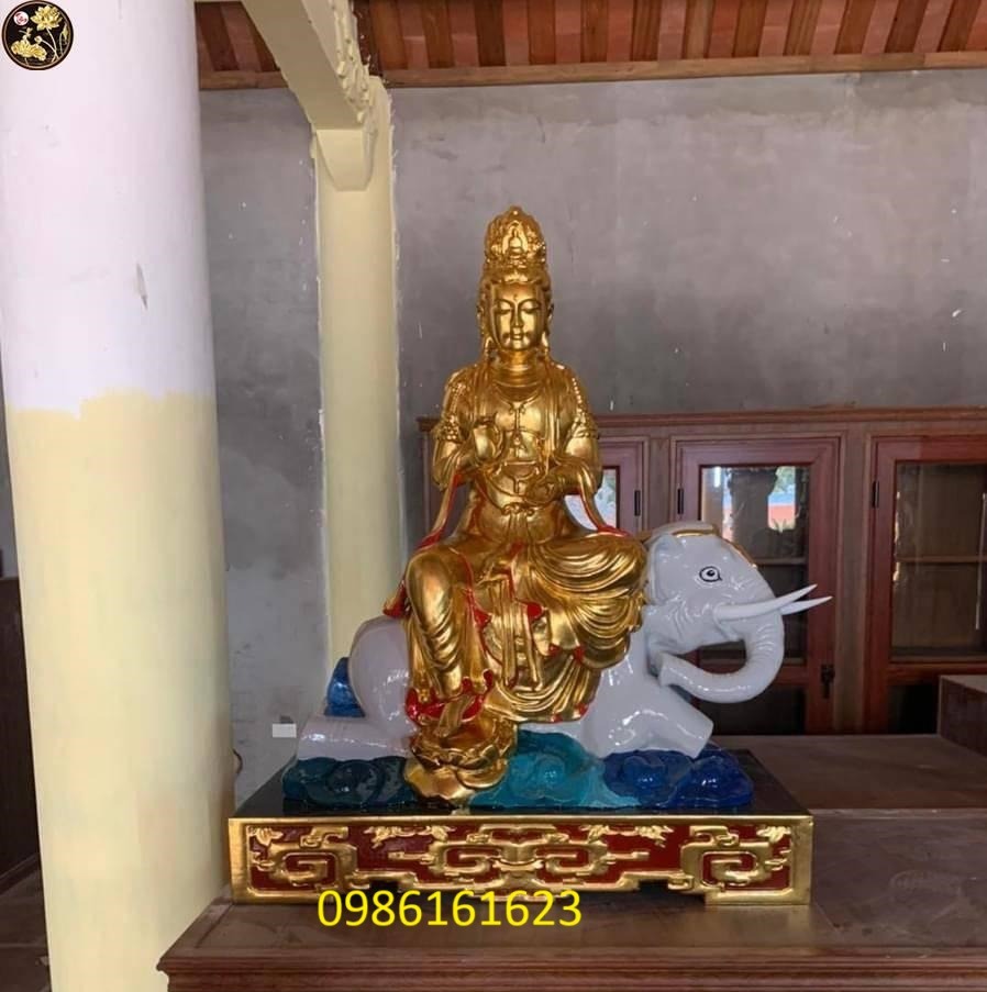 Xưởng Tạc Tượng Văn Thù Phổ Hiền Bằng Gỗ Theo Mẫu 8 Tượng phổ hiền bồ tát đẹp