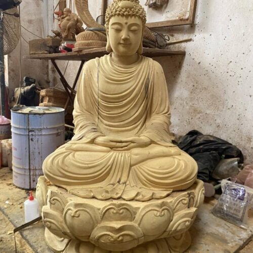 Tượng Phật a di đà bằng gỗ mít