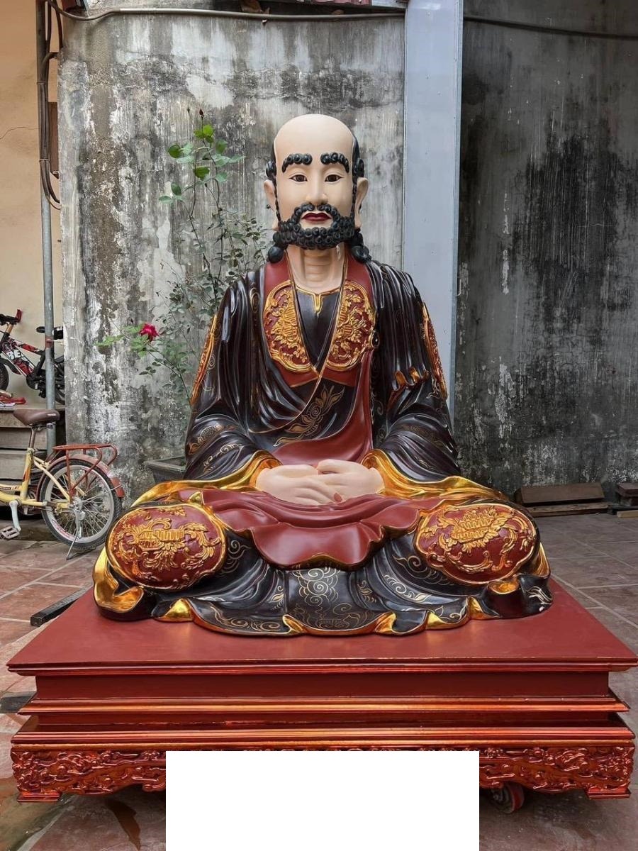 Xưởng Tạc Tượng Tổ Tây Bồ Đề Đạt Ma Bằng Gỗ Theo Mẫu 8 Tượng tổ tây