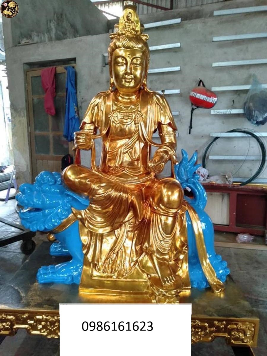 Xưởng Tạc Tượng Văn Thù Phổ Hiền Bằng Gỗ Theo Mẫu 5 Tượng Văn Thù Sư Lợi Bồ Tát