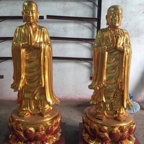 Tượng thị giả Phật bằng gỗ cho chùa