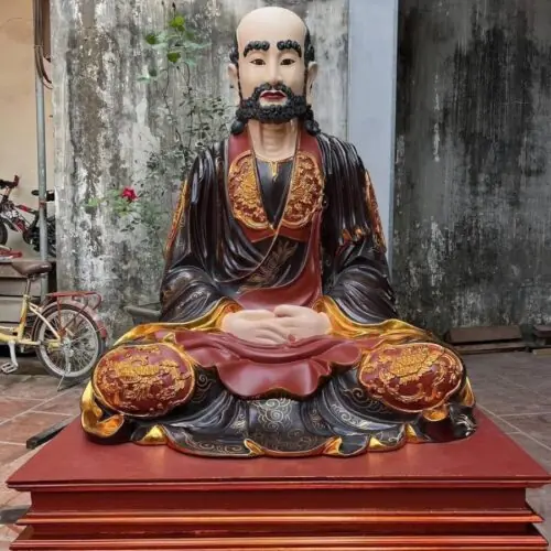 Tượng Tổ Tây bằng gỗ – Hình tượng Tổ Bồ Đề Đạt Ma trong văn hóa thờ Phật Việt Nam 10 Tượng tổ tây