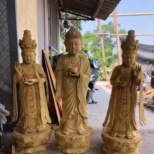 Tượng Tây Phương Tam Thánh – Bộ Tượng Linh Thiêng Trong Tịnh Độ Tông 15 tượng tam thánh