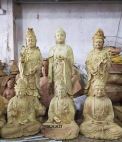 tượng tam thánh bằng gỗ