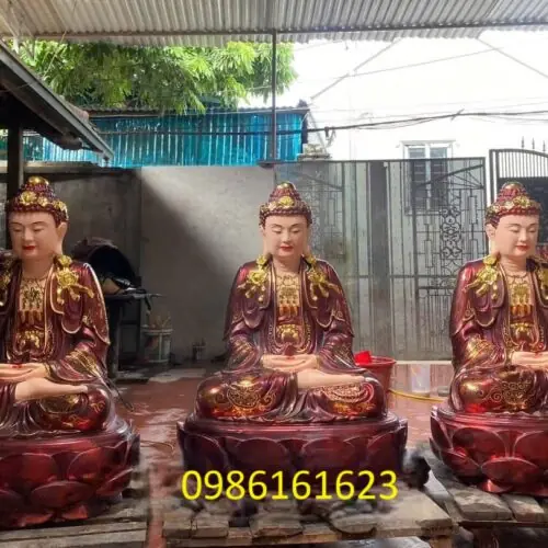 Tượng Tam Thế Phật Bằng Gỗ – Ý Nghĩa và Địa Chỉ Xưởng Làm Uy Tín Tại Hà Nội 23 Tượng tam thế phật làng nghề Sơn Đồng