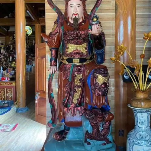 Tượng Hộ Pháp Khuyến Thiện và Trừng Ác bằng gỗ – Biểu tượng gìn giữ chính pháp và đạo đức 18 Tượng Hộ Pháp Khuyến Thiện Trừng Ác
