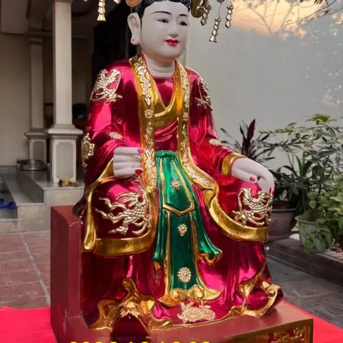 Tượng Mẫu Cửu Trùng Thiên bằng gỗ – Biểu tượng linh thiêng của Đạo Mẫu Việt Nam 9 Tượng mẫu Thượng Thiên