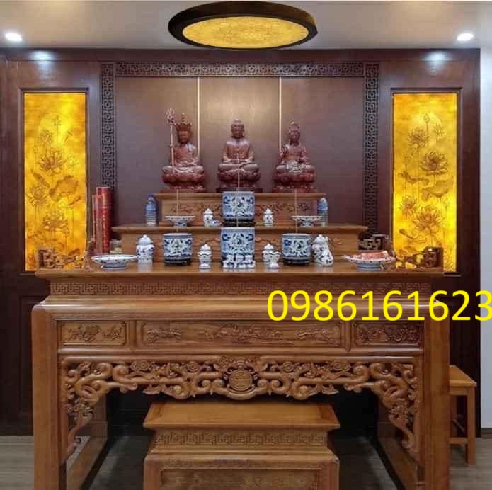 Mẫu bàn thờ tam cấp đẹp – Gợi ý lựa chọn bàn thờ chuẩn phong thủy cho gia đình Việt 4 Bàn thờ tam cấp hiện đại