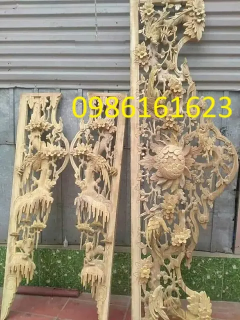 10 mẫu Cửa võng gỗ – Mẫu cửa võng nhà thờ, nhà gỗ đẹp, chuẩn truyền thống 5 Cửa võng mai điểu