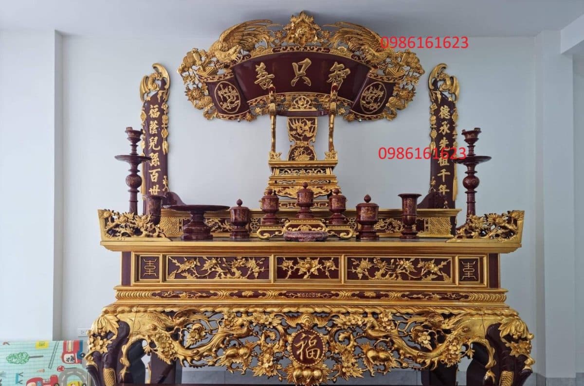 cuốn thư câu đối bàn thờ gia tiên