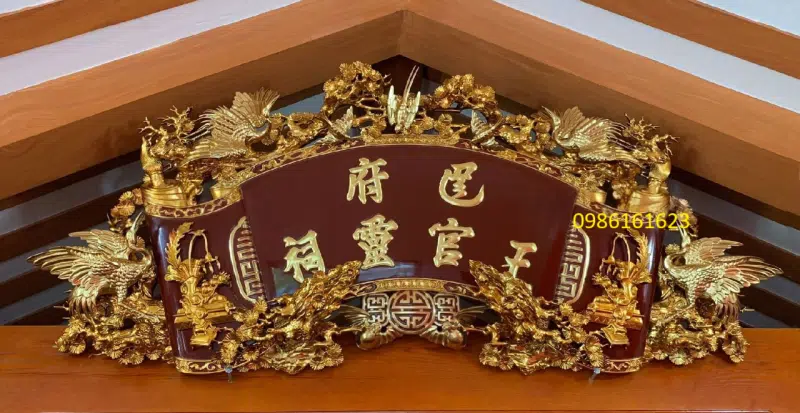 Cuốn thư câu đối Gỗ dổi