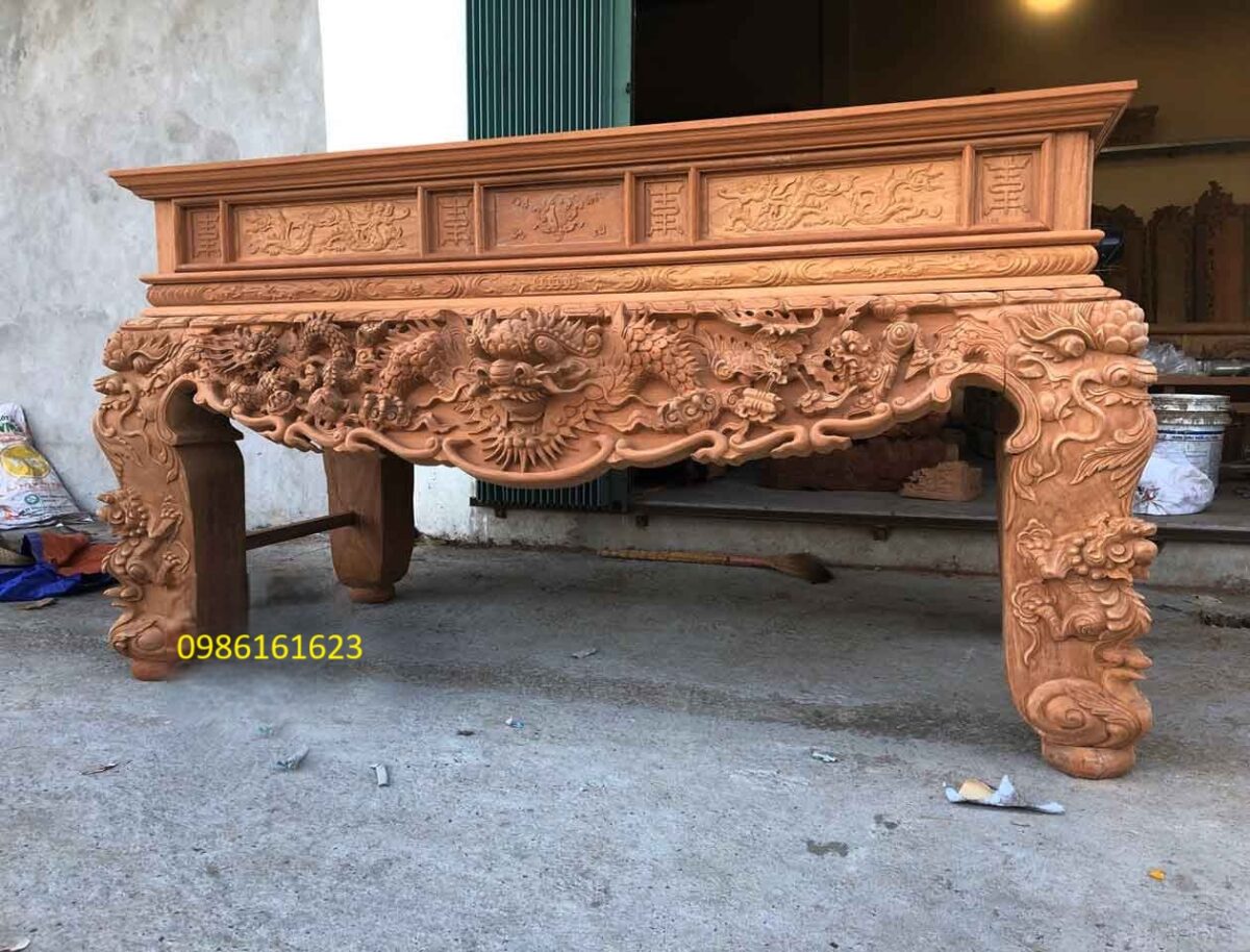Sập Thờ Tứ Linh – Biểu Tượng Quyền Uy và Bảo Hộ Tâm Linh 6 Sập thờ tứ linh chân 22