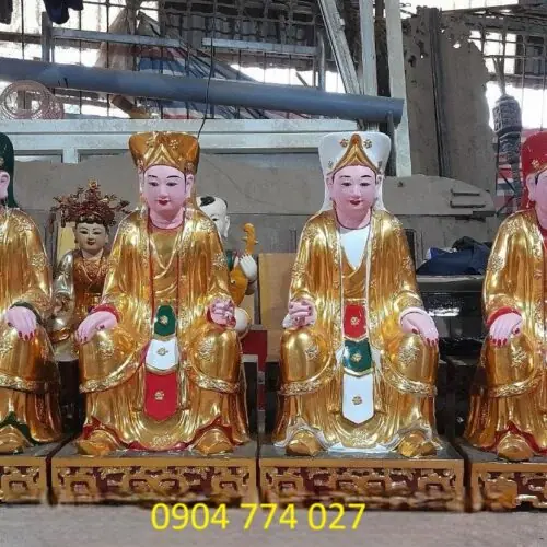 Tượng Tứ Phủ Chầu Bà 29 Tượng Chầu Đệ Nhị Thượng Ngàn bằng gỗ mít – Sơn son thếp vàng chuẩn nghi lễ