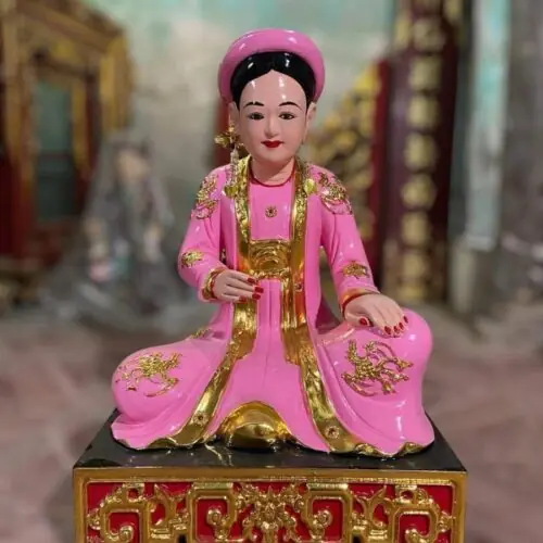 Tượng Cô Chín bằng gỗ – Tượng thờ linh thiêng cho người có căn đồng số lính 12 Tượng Cô Chín bằng gỗ