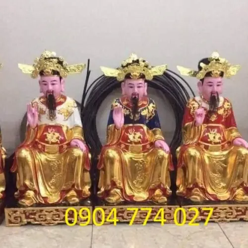 tượng ngũ vị tôn quan bằng gỗ đẹp