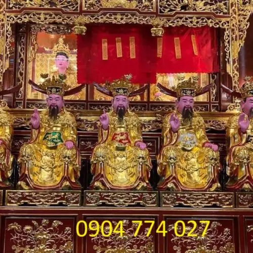 tượng ngũ vị tôn quan bằng gỗ đẹp