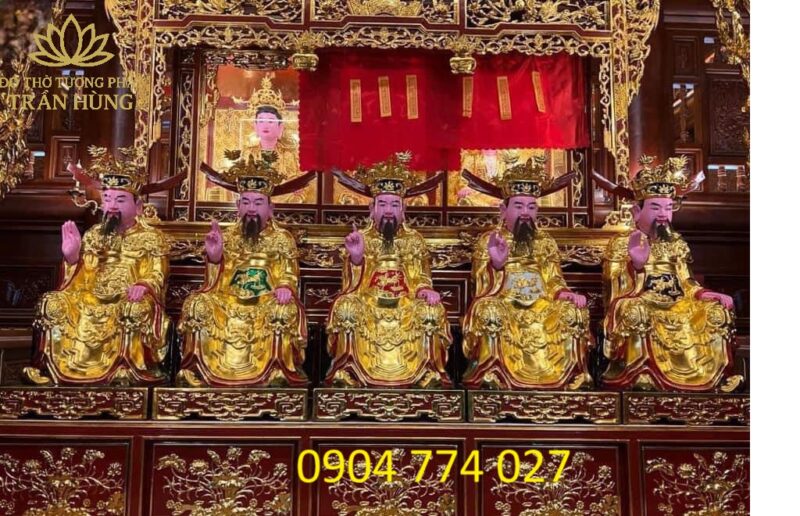 Ngũ Vị Tôn Quan là ai? Tìm hiểu về điển tích và ý nghĩa thờ cúng Ngũ Vị 7 tượng ngũ vị tôn quan bằng gỗ đẹp