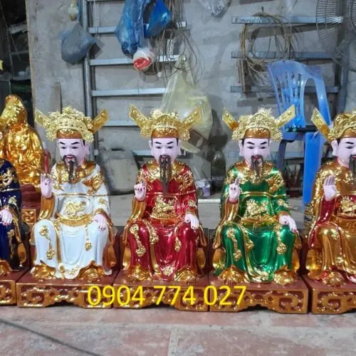 tượng ngũ vị tôn quan sơn son thép vàng