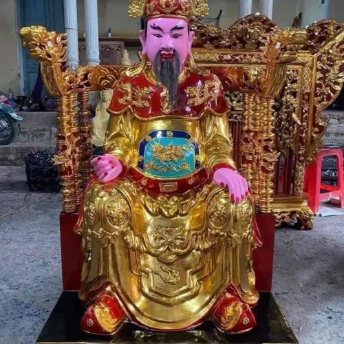 Tượng Quan Trần Triều 14 tượng Đức Thánh Trần gỗ mít