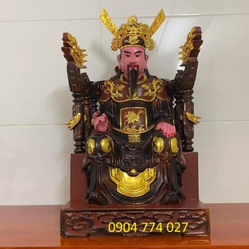 tượng Đức Thánh Trần gỗ mít giả cổ