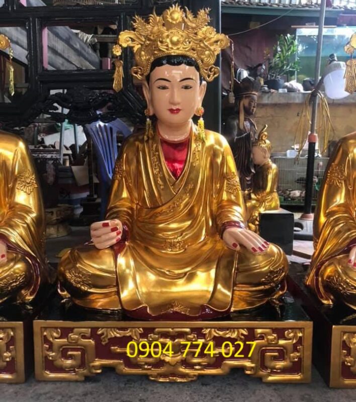 Tam Tòa Thánh Mẫu: Ý Nghĩa, Truyền Thuyết Và Nghi Lễ Thờ Cúng 5 Tượng tam tóa thánh mẫu gỗ mít sơn son thếp vàng