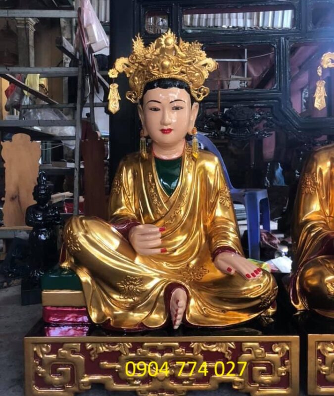 Tam Tòa Thánh Mẫu: Ý Nghĩa, Truyền Thuyết Và Nghi Lễ Thờ Cúng 6 Tượng tam tóa thánh mẫu gỗ mít sơn son thếp vàng