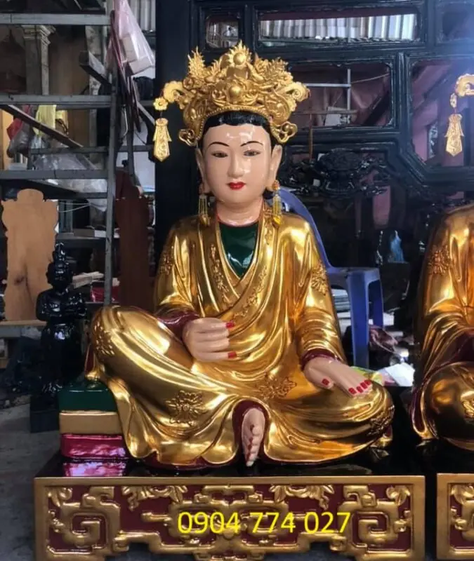 Tam Tòa Thánh Mẫu: Ý Nghĩa, Truyền Thuyết Và Nghi Lễ Thờ Cúng 6 Tượng tam tóa thánh mẫu gỗ mít sơn son thếp vàng
