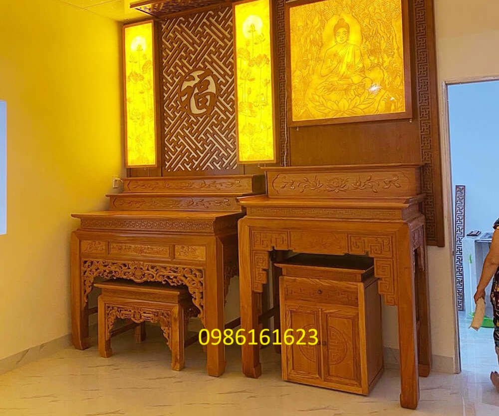 Mẫu bàn thờ tam cấp đẹp – Gợi ý lựa chọn bàn thờ chuẩn phong thủy cho gia đình Việt 2 tam cấp bàn thờ