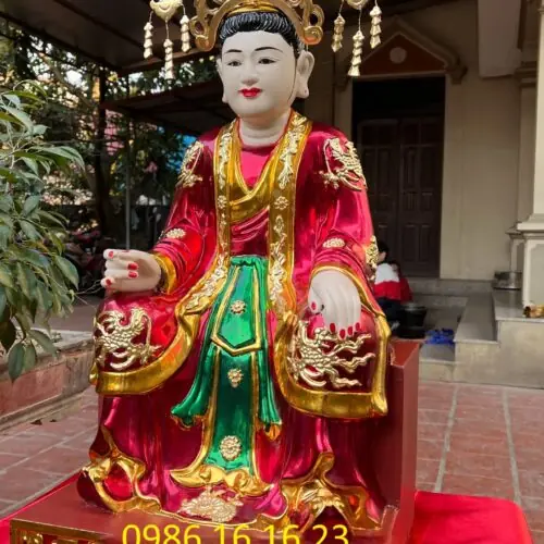 Tượng Mẫu Cửu Trùng Thiên bằng gỗ – Biểu tượng linh thiêng của Đạo Mẫu Việt Nam 8 Mẫu Liễu Hạnh