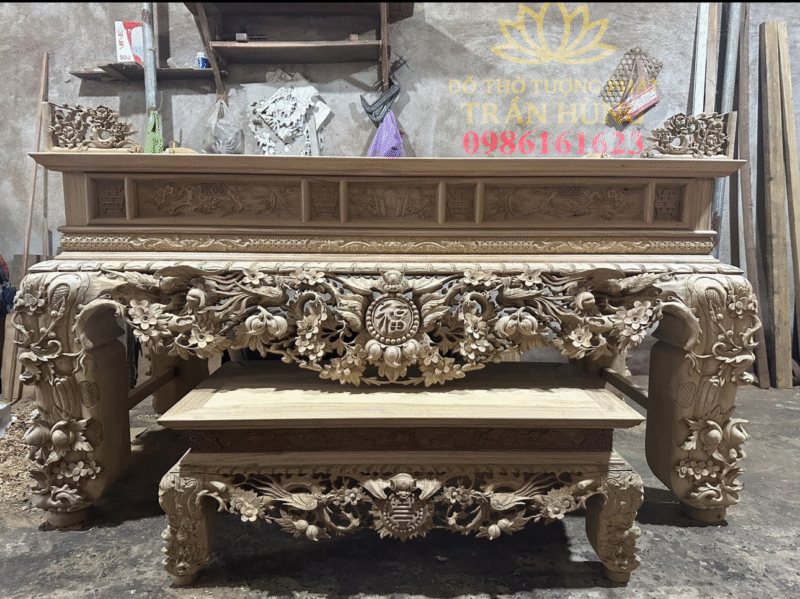 Sập thờ đẹp và bàn cơm