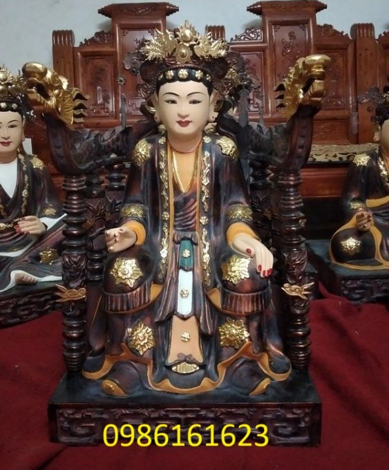 Xưởng Tạc Tượng Chúa Sơn Trang Bằng Gỗ Theo Mẫu 4 tượng chúa sơn trang giả cổ