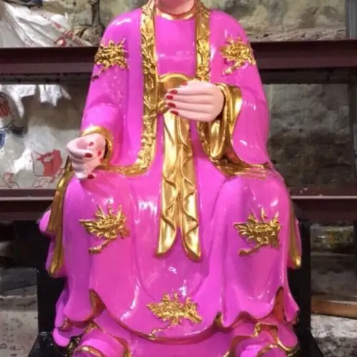 Tượng Cô Chín bằng gỗ – Tượng thờ linh thiêng cho người có căn đồng số lính 11 Giá tượng Cô Chín gỗ mít