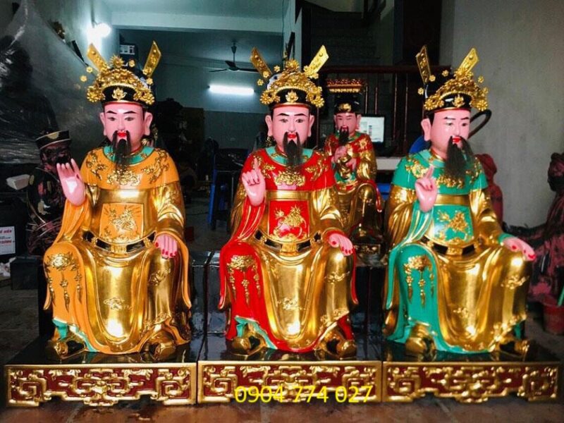 Ngũ Vị Tôn Quan là ai? Tìm hiểu về điển tích và ý nghĩa thờ cúng Ngũ Vị 5 Tượng Tượng vua cha ngọc hoàng và nam tào bắc đẩu bằng gỗ