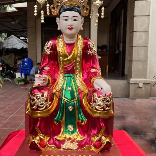 Tượng Mẫu Cửu Trùng Thiên bằng gỗ – Biểu tượng linh thiêng của Đạo Mẫu Việt Nam 7 Mẫu Đệ Nhất Thiên Tiên