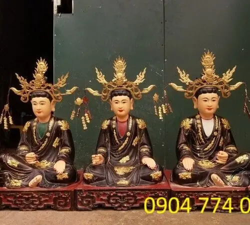 Tượng Tam Tòa Thánh Mẫu 21 Tượng tam tóa thánh mẫu giả cổ