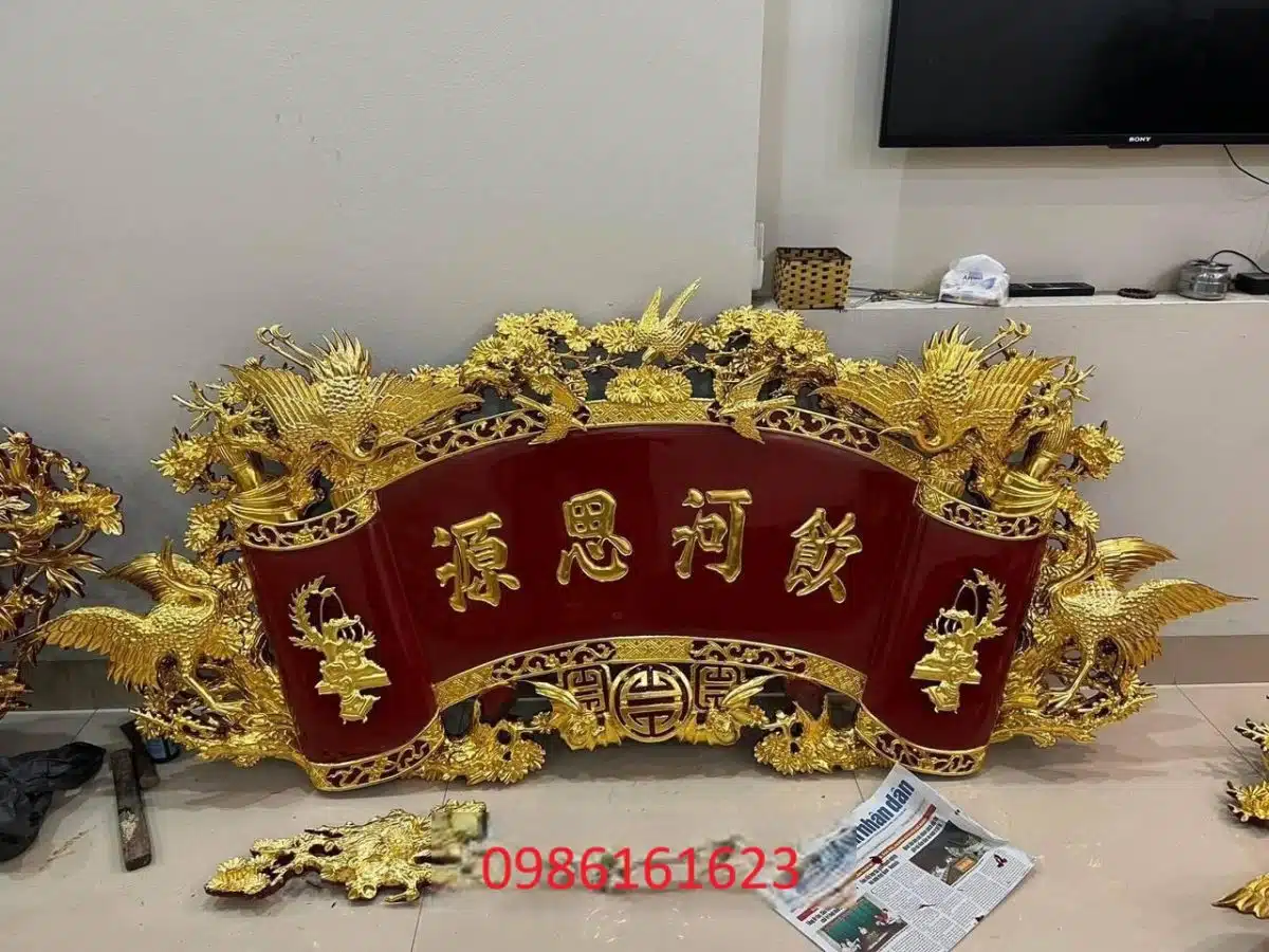 Cuốn Thư Câu Đối Bàn Thờ Gia Tiên – Chọn Mẫu Đẹp, Đúng Gỗ, Đúng Giá 9 Cuốn thư câu đối Gỗ dổi