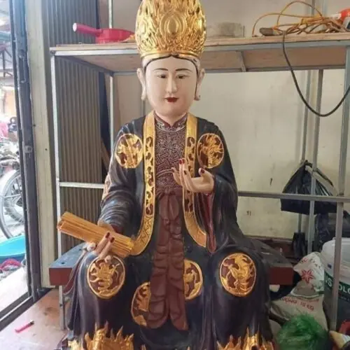 Tượng Mẫu Cửu Trùng Thiên bằng gỗ – Biểu tượng linh thiêng của Đạo Mẫu Việt Nam 10 Tượng Mẫu Cửu Trùng Thiên bằng gỗ đẹp