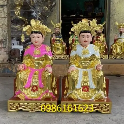 tượng cô bơ, cô chín bằng gỗ