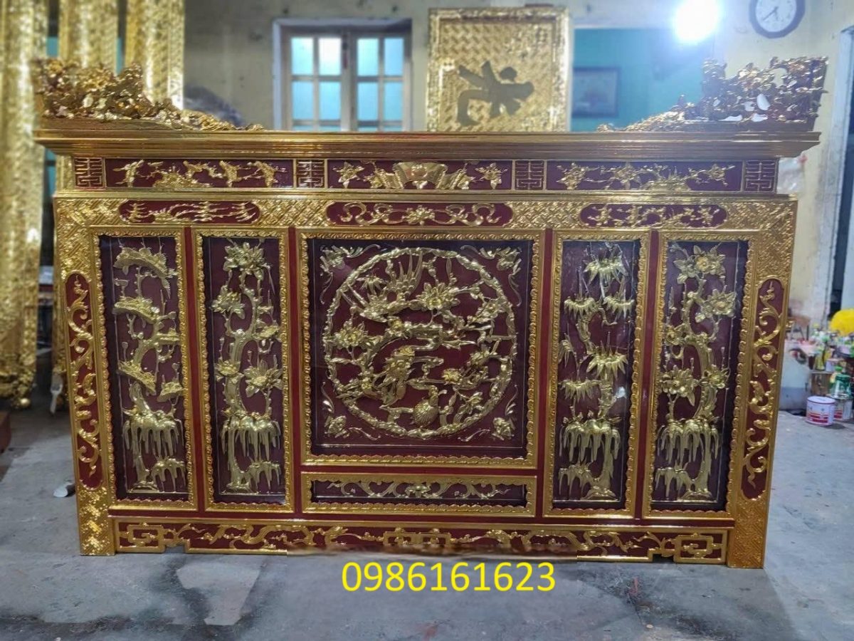 Bàn chấp tải trong chùa – Tôn nghiêm và đúng chuẩn pháp khí Phật giáo 5 Chấp tải