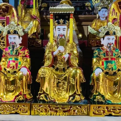 Tượng Vua Cha Ngọc Hoàng – Nam Tào – Bắc Đẩu 24 Tượng vua cha ngọc hoàng và nam tào bắc đẩu sơn son thếp vàng