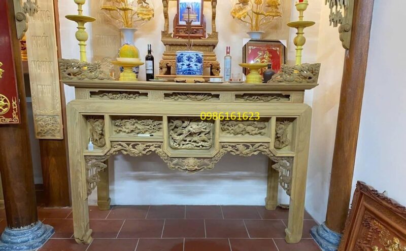 Bàn ô xa để mộc có đẹp không? Lý do nhiều gia chủ ngày nay chuộng “vẻ đẹp chân thật” 2 Bàn ô xa gỗ mít