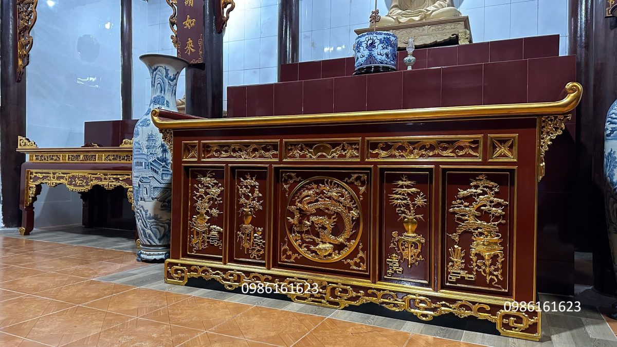 Bàn chấp tải trong chùa – Tôn nghiêm và đúng chuẩn pháp khí Phật giáo 6 chấp tải
