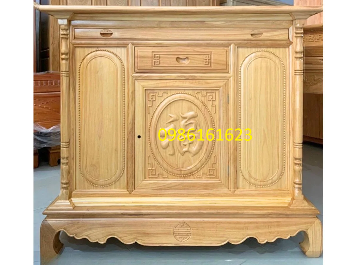 Tủ bàn thờ nhỏ gọn cho nhà phố – Giải pháp tiết kiệm mà vẫn sang trọng 3 Mẫu tủ thờ đẹp