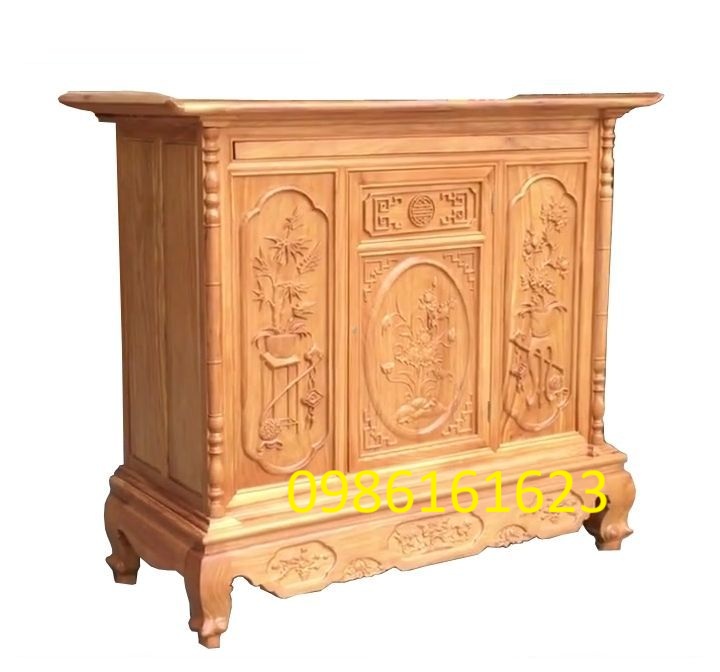 So sánh các loại gỗ làm tủ thờ: Gỗ mít, gỗ hương, gỗ gụ, gỗ dổi – Loại nào tốt nhất? 2 tủ thờ hiện đại