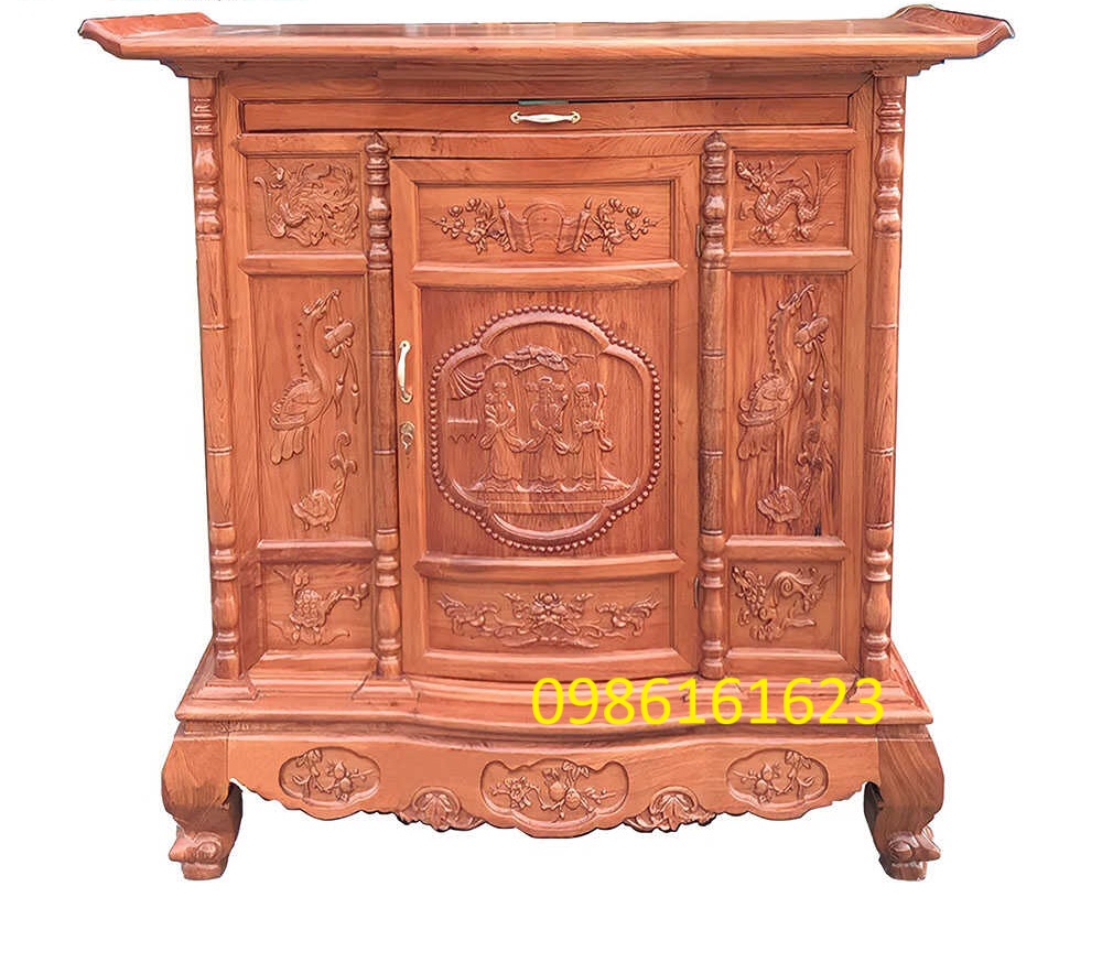 Mẫu tủ thờ 2 tầng – Giải pháp thờ Phật và gia tiên trong cùng không gian 4 Tủ thờ chung cư