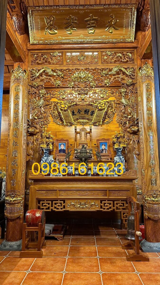 Dùng Đồ Thờ Lâu Dài: Cách Bảo Quản Và Bàn Giao Cho Con Cháu 1 mẫu hoành phi câu đối nhà thờ họ bằng gỗ
