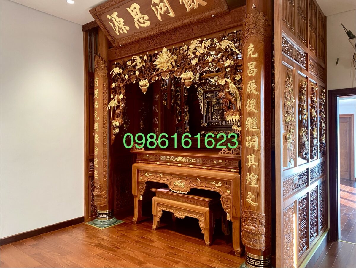 Gian Thờ Gỗ Trong Nhà Hiện Đại